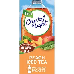 Crystal Light Peach Iced Tea Artificially Flavored Powdered Drink Mix - 10 Count