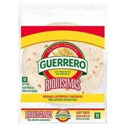Guerrero Riquisimas Flour Tortillas Soft Taco Size - 10 Count