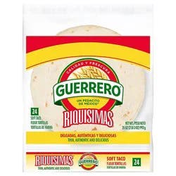 Guerrero Riquisimas Flour Tortillas Soft Taco Size - 24 Count