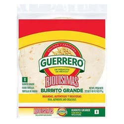 Guerrero Riquisimas Flour Tortillas Burrito Grande Size - 8 Count