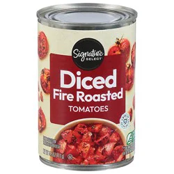 Signature Select Diced Fire Roasted Tomatoes - 14.5 Oz