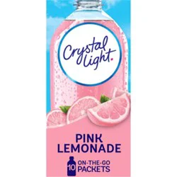Crystal Light Pink Lemonade Naturally Flavored Powdered Drink Mix - 10 Count