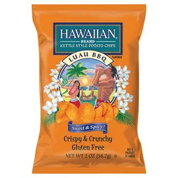 Hawaiian Potato Chips Kettle Style Luau Bbq - 2 Oz