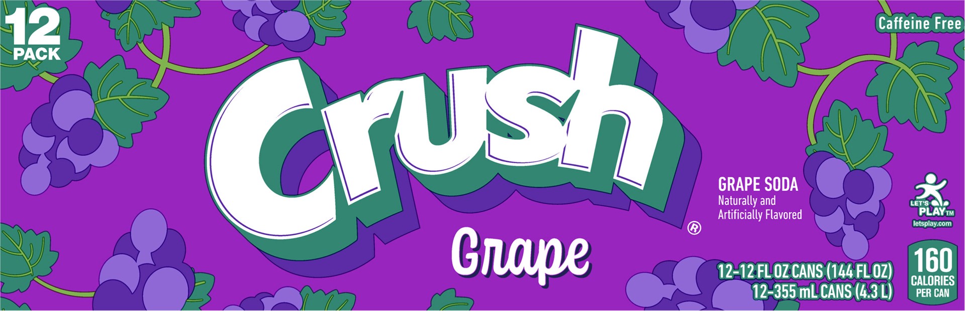 slide 7 of 11, Crush Grape Soda In Cans - 12-12 Fl. Oz., 12 ct; 12 fl oz