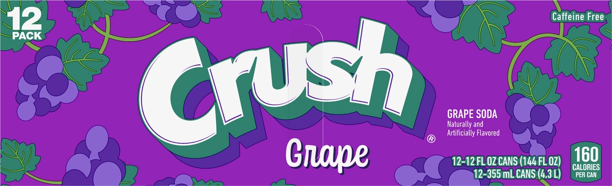 slide 4 of 11, Crush Grape Soda In Cans - 12-12 Fl. Oz., 12 ct; 12 fl oz