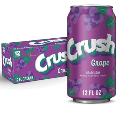 slide 1 of 1, Crush Grape Soda In Cans - 12-12 Fl. Oz., 12 ct; 12 fl oz