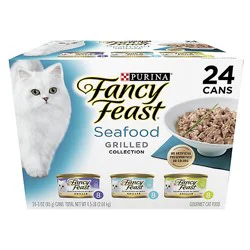 Fancy Feast Grilled Seafood Feast In Gravy Cat Wet Food - 24-3 Oz