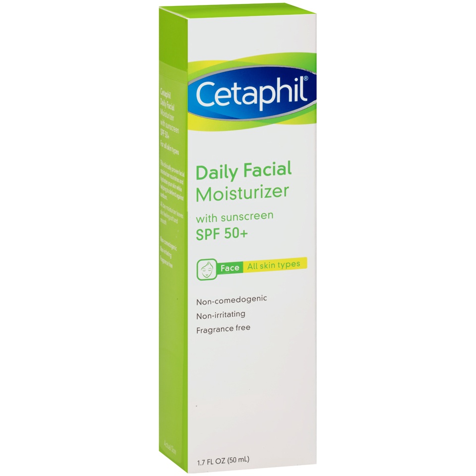 slide 2 of 6, Cetaphil Daily Facial Moisturizer with Sunscreen, 1.7 fl oz