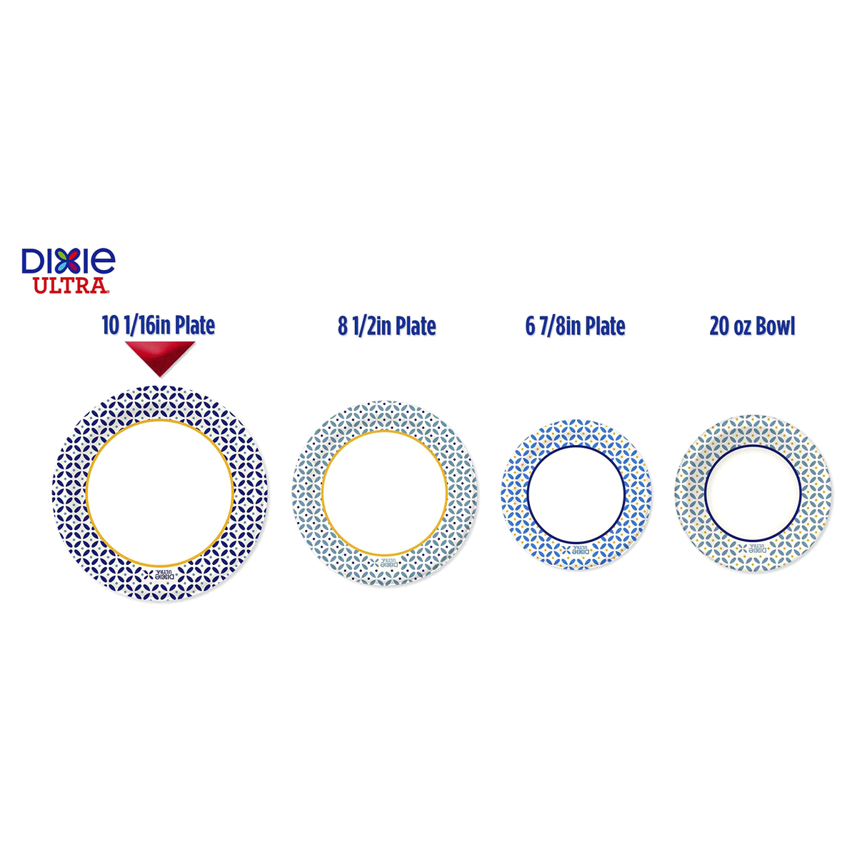 slide 2 of 3, Dixie Ultra Strong Paper Plates, 100 ct; 10 1/16 in