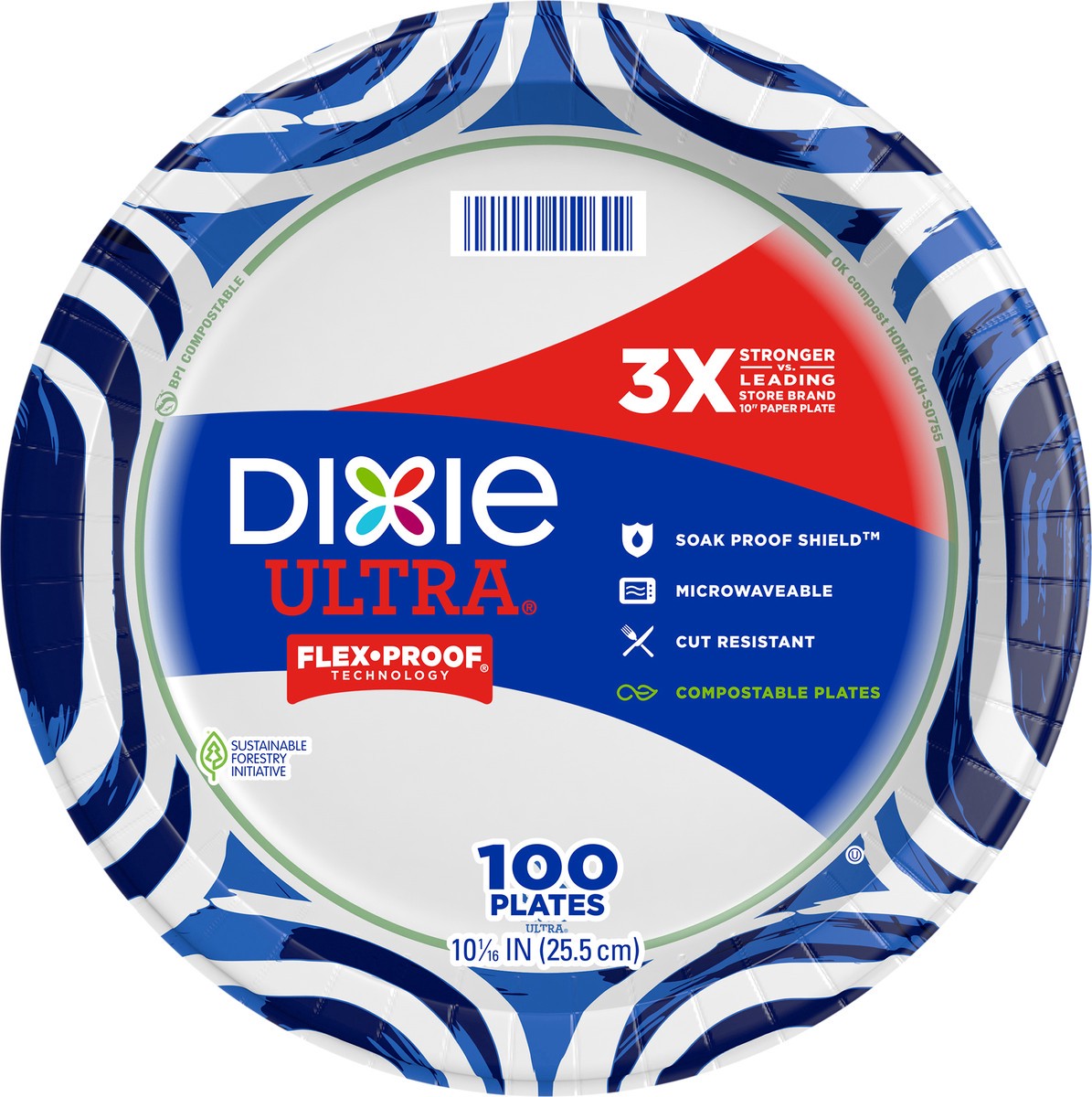 slide 2 of 5, Dixie Ultra Paper Plates Printed 10 1/16 Inch - 100 Count, 100 ct