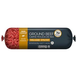 Ground Beef Chub 73% Lean 27% Fat - 3 Lbs.