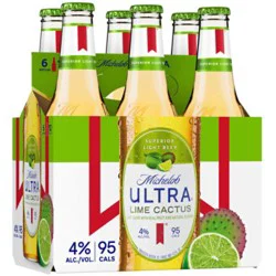 Michelob Ultra Infusions Lime And Prickly Pear Cactus Light Beer In Bottles - 6-12 Fl. Oz.