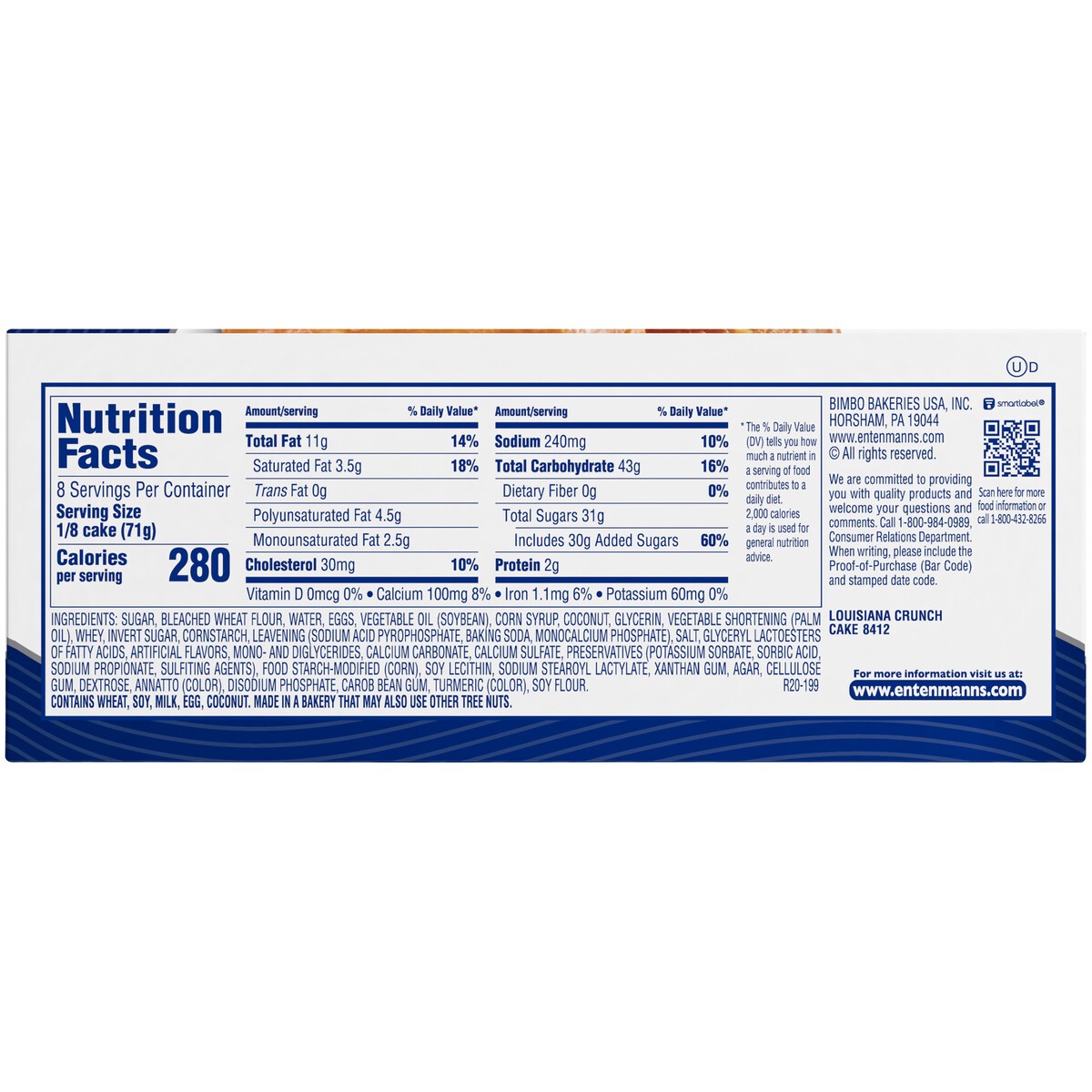 slide 4 of 11, Entenmann's Louisiana Crunch Cake - 20 Oz, 22 oz