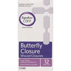Signature Select/care Wound Closure Butterfly One Size - 12 Count