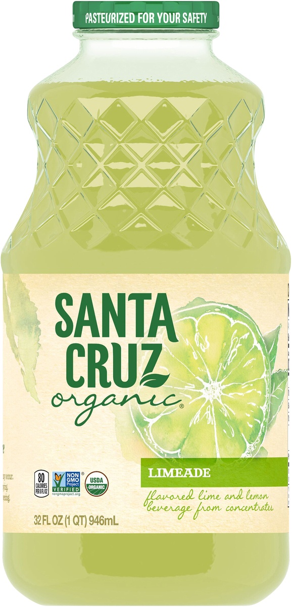 slide 8 of 9, Santa Cruz Organic Limeade, 32 fl oz