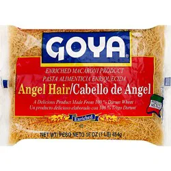 Goya Pasta Enriched Angel Hair Bag - 16 Oz