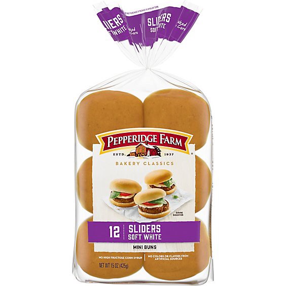 slide 1 of 6, Pepperidge Farm Bakery Classics White Slider Buns - 15 Oz, 15 oz