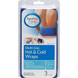Signature Select/care Hot & Cold Wraps Multi Use - 3 Count