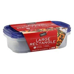 Signature Select Containers Storage Large 9.5 Cups Tight Seal Bpa Free - 2 Count