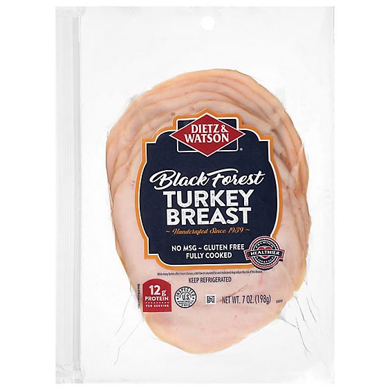 slide 1 of 1, Dietz & Watson Black Forest Smoked Sliced Turkey Breast - 7 Oz, 7 oz