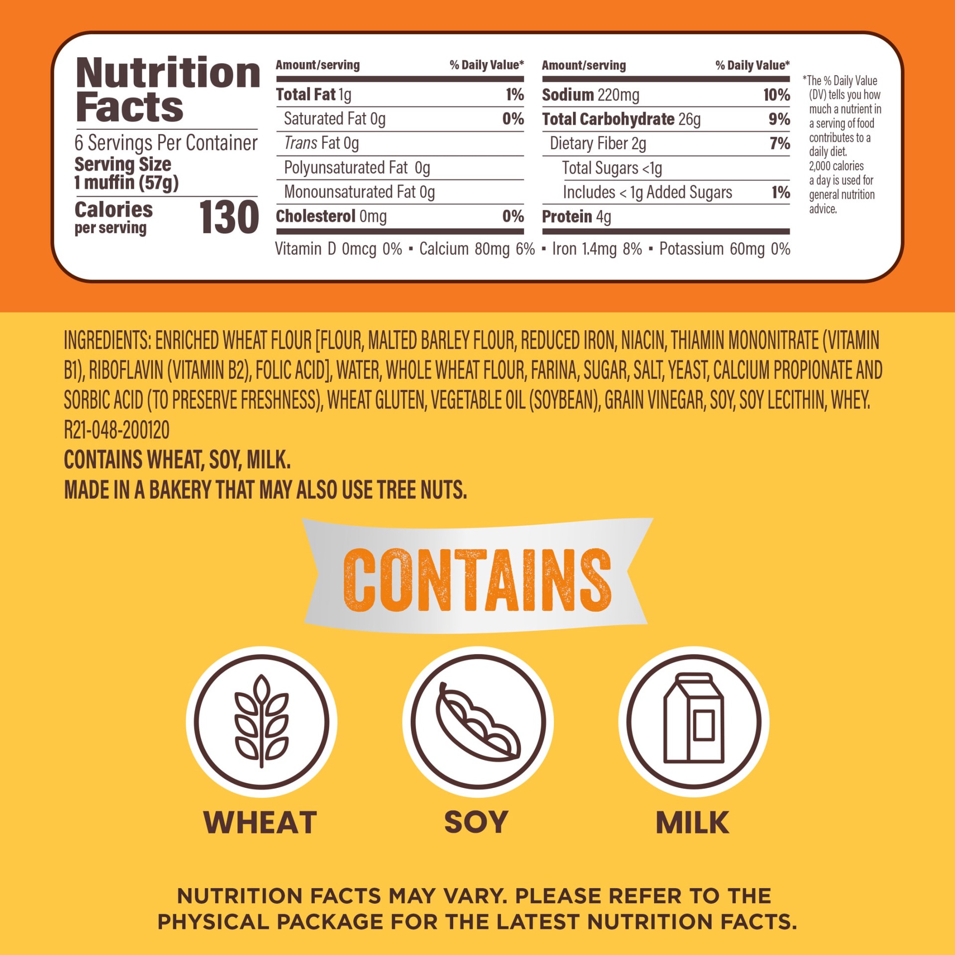 slide 5 of 5, Thomas' Whole Grain English Muffins - 12 Oz, 12 oz