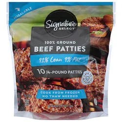 Signature Select 91% Lean 9% Fat Ground Beef - 40 Oz