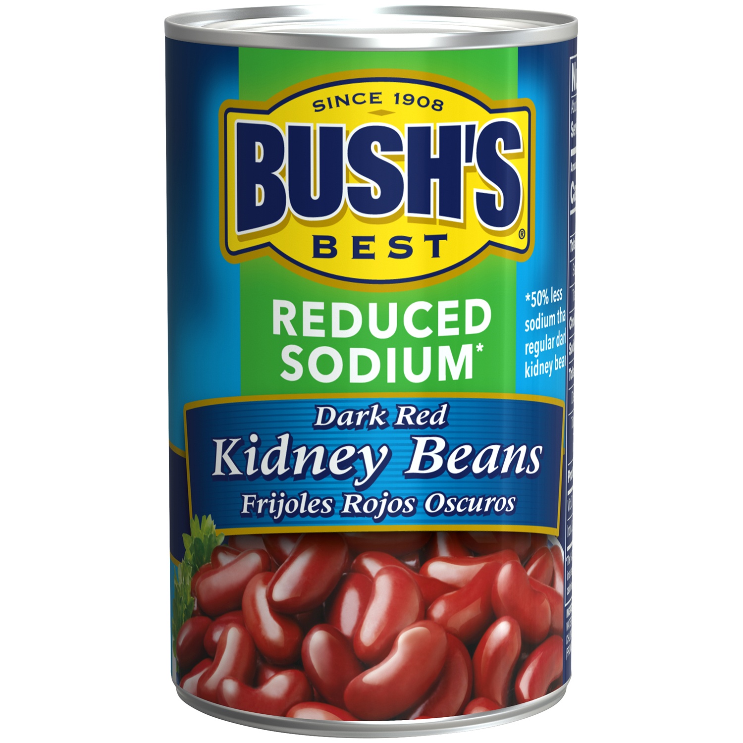 slide 2 of 3, Bush's Best Reduced Sodium Dark Red Kidney Beans 16 oz. Can, 