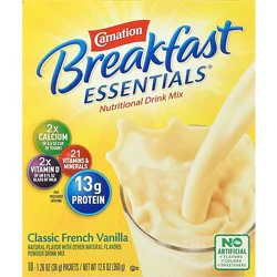 Carnation Breakfast Essentials Nutritional French Vanilla Powder Drink Mix - 10-1.26 Oz