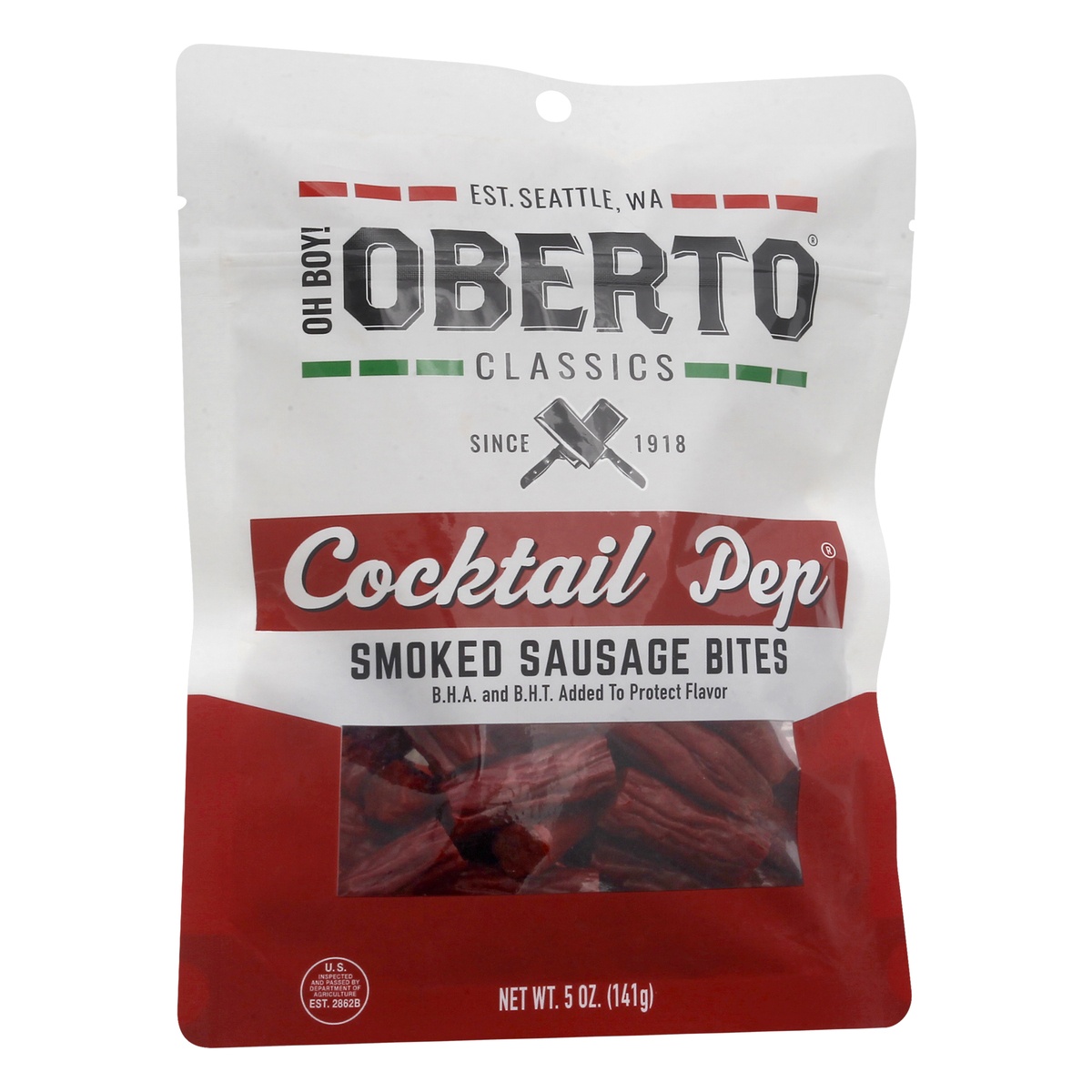 slide 2 of 9, Oberto Classics Cocktail Pep Smoked Sausage Bites 5 oz, 5 oz