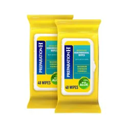 Preparation H Flushable Medicated Hemorrhoidal Wipes Pouch Maximum Strength Relief - 96 Count