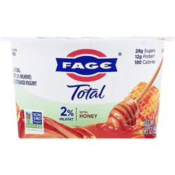 Fage Total 2% Yogurt Greek Lowfat Strained With Honey - 5.3 Oz