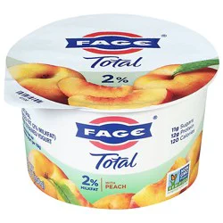 Fage Total 2% Yogurt Greek Lowfat Strained With Peach - 5.3 Oz