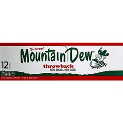 Mtn Dew Soda Throwback - 12-12 Fl. Oz.
