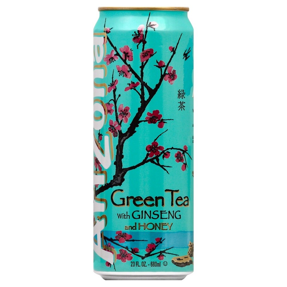 slide 2 of 4, Arizona Green Tea with Ginseng and Honey - 23 fl oz Can, 