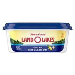 Land O Lakes Butter With Olive Oil And Sea Salt Spreadable Tub - 7 Oz