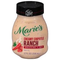 Maries Salad Dressing & Dip Real Premium Non Gmo Oil Creamy Chipotle Ranch - 12 Fl. Oz.