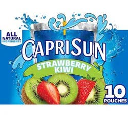 Capri Sun Strawberry Kiwi Flavored - 10 - 6 Fl. Oz.