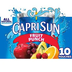 Capri Sun Fruit Punch Flavored With Other Natural Flavor Juice Drink Blend - 10 - 6 Fl. Oz.