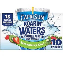 Capri Sun Roarin Waters Strawberry Kiwi Surf Kids Water Beverage Pouches - 10-6 Fl. Oz.