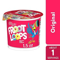 Froot Loops Breakfast Cereal Cup Fruit Flavored Original - 1.5 Oz