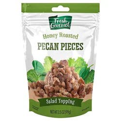 Fresh Gourmet Pecan Pieces Honey Roasted Nut & Fruit Toppings - 3.5 Oz