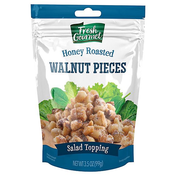 slide 1 of 1, Fresh Gourmet Nut & Fruit Toppings Glazed Walnut Pieces - 3.5 Oz, 3.5 oz