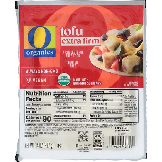 slide 1 of 1, O Organics Tofu Extra Firm - 14 Oz, 14 oz