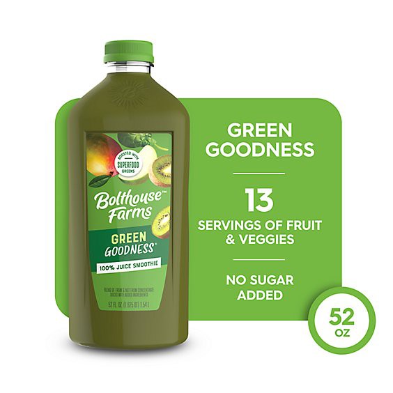 slide 1 of 1, Bolthouse Farms Green Goodness 100% Fruit Juice Smoothie - 52 Fl. Oz., 52 fl oz