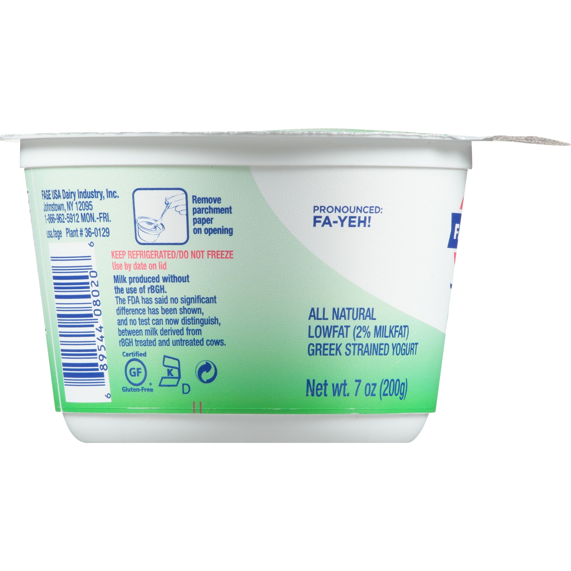 slide 6 of 8, FAGE Total 2% Milkfat Plain Greek Yogurt - 5.3oz, 