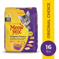 Meow Mix Cat Food Dry Original Choice - 16 Lb
