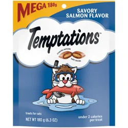 Temptations Classic Savory Salmon Flavor Crunchy And Soft Adult Cat Treats - 6.3 Oz
