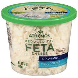 Athenos Cheese Feta Crumbled Reduced Fat - 12 Oz