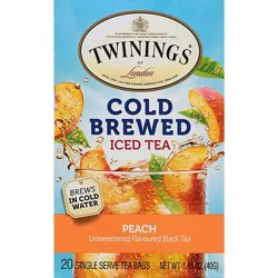 Twinings Of London Iced Tea Cold Brewed Peach Box - 20 Count