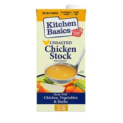 Kitchen Basics Unsalted Chicken Stock Carton - 32 Oz